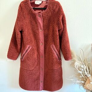 Anthropologie Reversible teddy jacket
